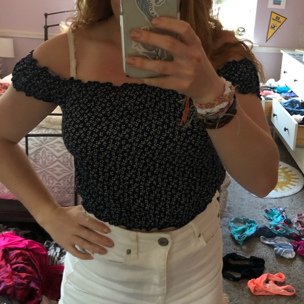 Off the shoulder brandy top